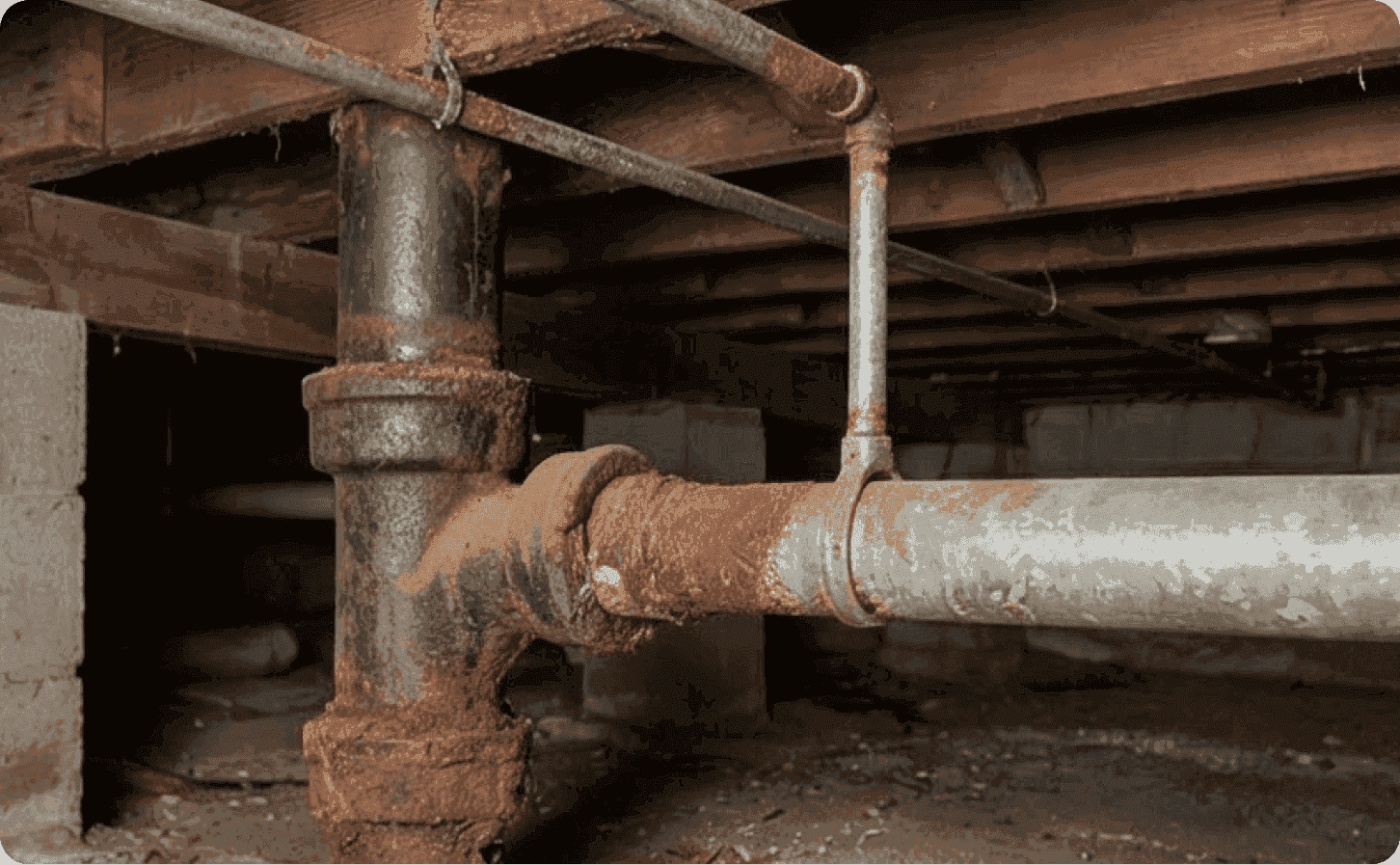 Repiping work site in Fresno