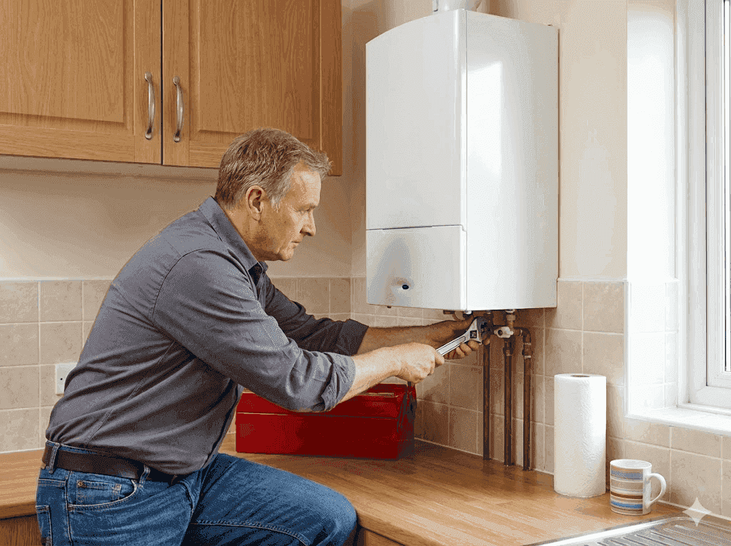 Professional water heater installation safety